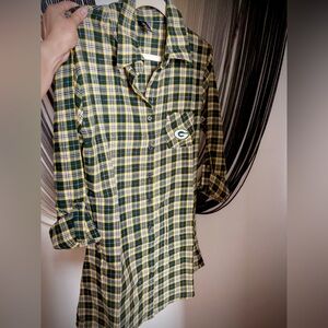 Flannel Blouse Green Bay Packers Women’s